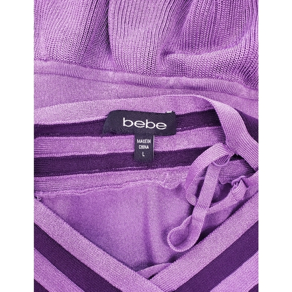 Bebe Purple Stretch Knit Dress - Picture 8 of 8